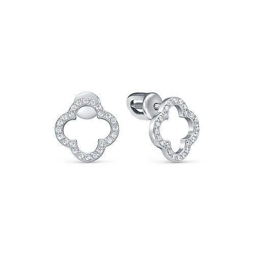 Серьги пусеты Zlato, серебро 925 проба, вставка фианит (Zlato, Россия) — от 132.19 руб. в сети магазинов DIAMANTE забронировать в магазине Серьги пусеты Zlato, серебро 925 проба, вставка фианит (Zlato, Россия)
