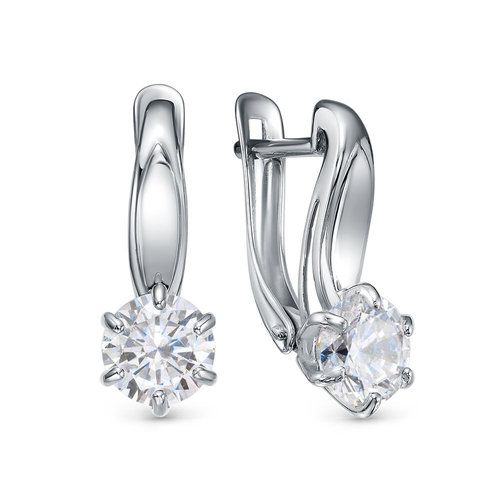 Серьги с английским замком BUBLIK JEWELRY, серебро 925 проба, вставка фианит (BUBLIK JEWELRY, Россия) — от 159.12 руб. в сети магазинов DIAMANTE забронировать в магазине Серьги с английским замком BUBLIK JEWELRY, серебро 925 проба, вставка фианит (BUBLIK JEWELRY, Россия)