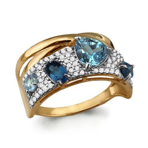 Кольцо декоративное Aquamarine, красное золото 585 проба, вставка фианит (Aquamarine, Россия) — от 2274.30 руб. в сети магазинов DIAMANTE забронировать в магазине Кольцо декоративное Aquamarine, красное золото 585 проба, вставка фианит (Aquamarine, Россия)