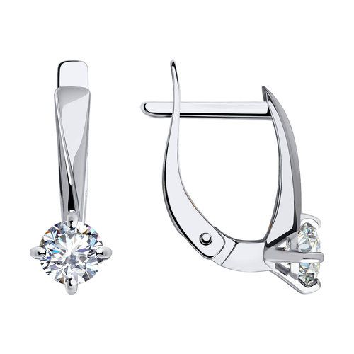 Серьги с английским замком Diamant, белое золото 585 проба (Diamant, Россия) — от 1624.35 руб. в сети магазинов DIAMANTE забронировать в магазине Серьги с английским замком Diamant, белое золото 585 проба (Diamant, Россия)