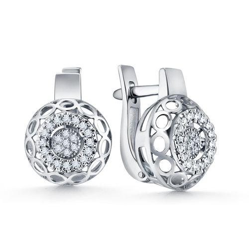 Серьги с английским замком Brilliant Style, белое золото 585 проба, вставка бриллиант (Brilliant Style, Россия) — от 5134.58 руб. в сети магазинов DIAMANTE забронировать в магазине Серьги с английским замком Brilliant Style, белое золото 585 проба, вставка бриллиант