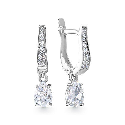 Серьги длинные Zlato, серебро 925 проба, вставка фианит (Zlato, Россия) — от 120.51 руб. в сети магазинов DIAMANTE забронировать в магазине Серьги длинные Zlato, серебро 925 проба, вставка фианит (Zlato, Россия)