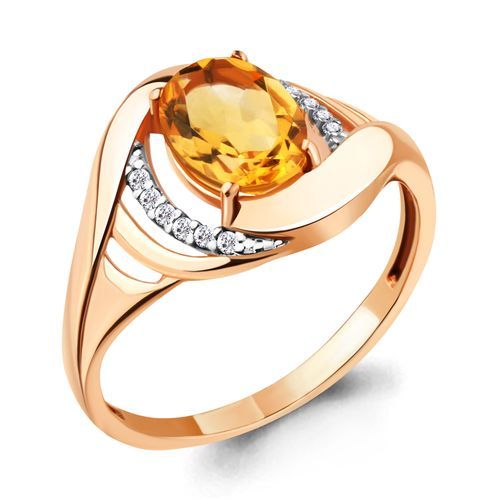 Кольцо декоративное Aquamarine, красное золото 585 проба, вставка фианит (Aquamarine, Россия) — от 1815.45 руб. в сети магазинов DIAMANTE забронировать в магазине Кольцо декоративное Aquamarine, красное золото 585 проба, вставка фианит (Aquamarine, Россия)