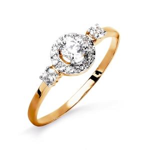 Кольцо помолвочное Karatov, красное золото 585 проба, вставка фианит (Karatov, Россия) — от 739.51 руб. в сети магазинов DIAMANTE забронировать в магазине Кольцо помолвочное Karatov, красное золото 585 проба, вставка фианит (Karatov, Россия)