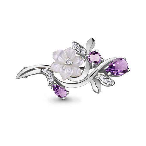 Брошь Aquamarine, серебро 925 проба (Aquamarine, Россия) — от 214.86 руб. в сети магазинов DIAMANTE забронировать в магазине Брошь Aquamarine, серебро 925 проба