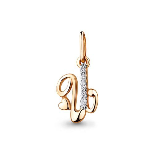 Подвеска буква Aquamarine, красное золото 585 проба, вставка фианит (Aquamarine, Россия) — от 240.24 руб. в сети магазинов DIAMANTE забронировать в магазине Подвеска буква Aquamarine, красное золото 585 проба, вставка фианит (Aquamarine, Россия)