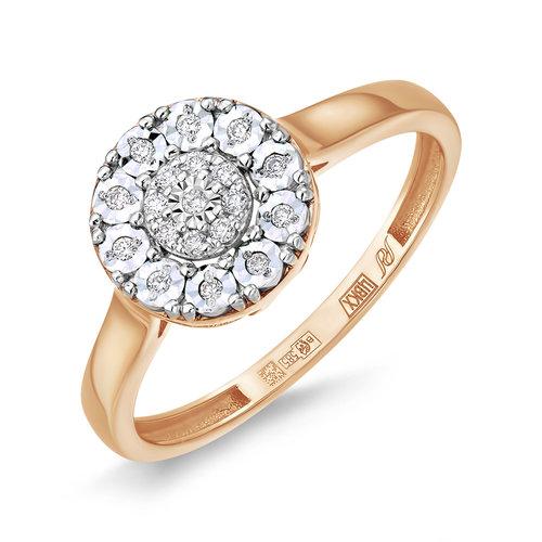 Кольцо декоративное Prestige, красное золото 585 проба, вставка бриллиант (Prestige, Россия) — от 3511.76 руб. в сети магазинов DIAMANTE забронировать в магазине Кольцо декоративное Prestige, красное золото 585 проба, вставка бриллиант
