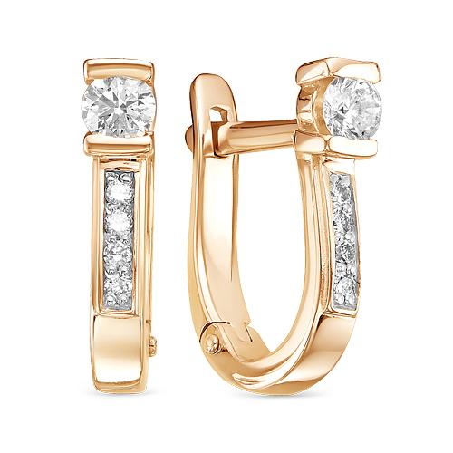 Серьги с английским замком Diamond Union, красное золото 585 проба, вставка бриллиант (Diamond Union, Россия) — от 3144.91 руб. в сети магазинов DIAMANTE забронировать в магазине Серьги с английским замком Diamond Union, красное золото 585 проба, вставка бриллиант (Diamond Union, Россия)