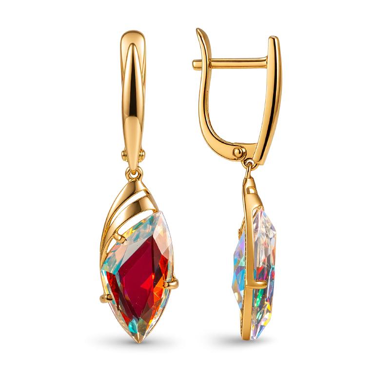 Серьги длинные GRANAT JEWELRY, красное золото 585 проба, вставка кварц (GRANAT JEWELRY, Россия) — от 2128.00 руб. в сети магазинов DIAMANTE забронировать в магазине Серьги длинные GRANAT JEWELRY, красное золото 585 проба, вставка кварц (GRANAT JEWELRY, Россия)