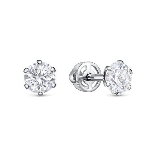 Серьги пусеты BUBLIK JEWELRY, белое золото 585 проба, вставка бриллиант (BUBLIK JEWELRY, Россия) — от 4654.99 руб. в сети магазинов DIAMANTE забронировать в магазине Серьги пусеты BUBLIK JEWELRY, белое золото 585 проба, вставка бриллиант
