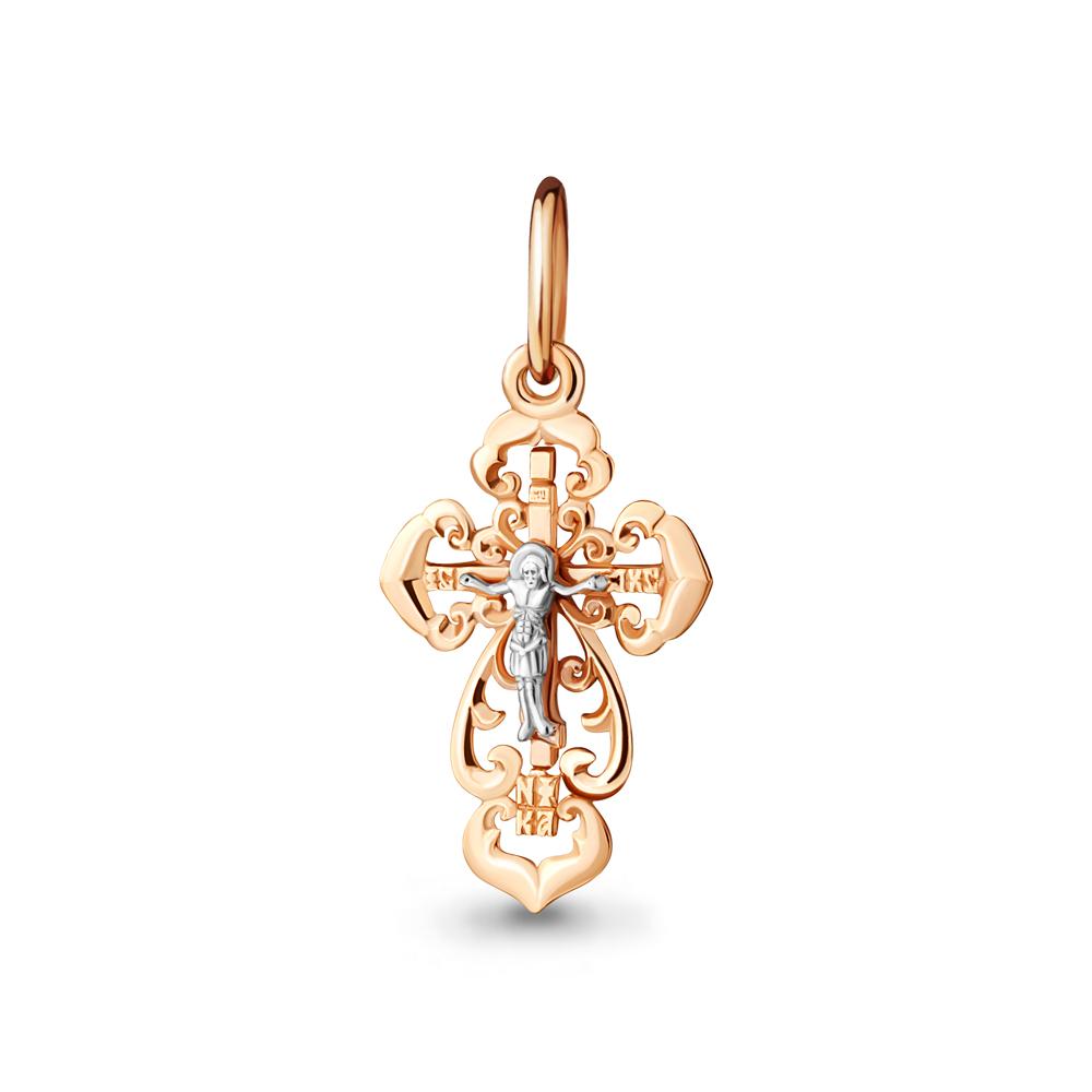 Подвеска крестик Aquamarine, красное золото 585 проба (Aquamarine, Россия) — от 326.40 руб. в сети магазинов DIAMANTE забронировать в магазине Подвеска крестик Aquamarine, красное золото 585 проба (Aquamarine, Россия)