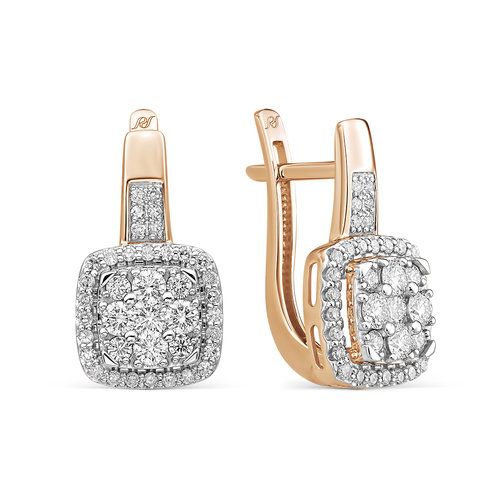 Серьги с английским замком Prestige, красное золото 585 проба (Prestige, Россия) — от 11400.20 руб. в сети магазинов DIAMANTE забронировать в магазине Серьги с английским замком Prestige, красное золото 585 проба (Prestige, Россия)
