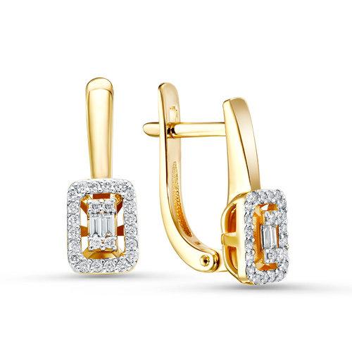 Серьги с английским замком Era Jewelry, желтое золото 585 проба, вставка бриллиант (Era Jewelry, Россия) — от 5223.59 руб. в сети магазинов DIAMANTE забронировать в магазине Серьги с английским замком Era Jewelry, желтое золото 585 проба, вставка бриллиант