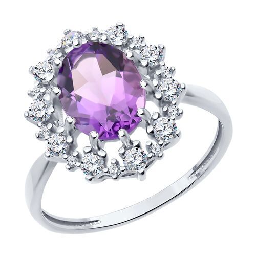 Кольцо декоративное Diamant, серебро 925 проба, вставка фианит/аметист (Diamant, Россия) — от 71.81 руб. в сети магазинов DIAMANTE забронировать в магазине Кольцо декоративное Diamant, серебро 925 проба, вставка фианит/аметист (Diamant, Россия)