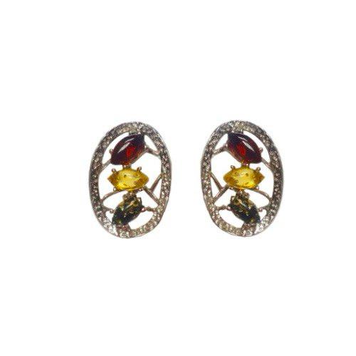 Серьги с английским замком, серебро 925 проба, вставка янтарь (Россия) — от 583.71 руб. в сети магазинов DIAMANTE забронировать в магазине Серьги с английским замком, серебро 925 проба, вставка янтарь