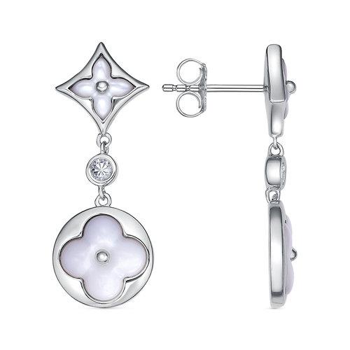 Серьги пусеты, серебро 925 проба, вставка фианит (Турция) — от 360.00 руб. в сети магазинов DIAMANTE забронировать в магазине Серьги пусеты, серебро 925 проба, вставка фианит