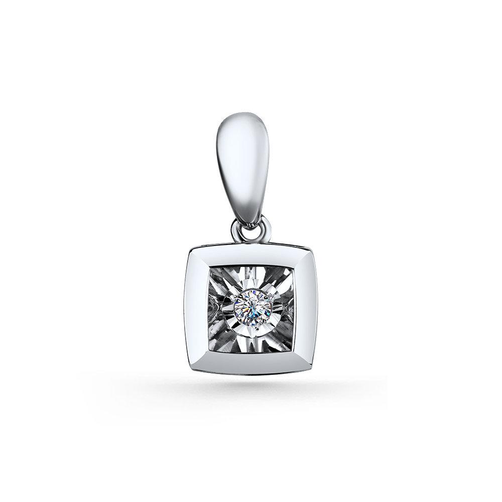 Подвеска декоративная Grigoriev, белое золото 585 проба, вставка бриллиант (Grigoriev, Россия) — от 1871.65 руб. в сети магазинов DIAMANTE забронировать в магазине Подвеска декоративная Grigoriev, белое золото 585 проба, вставка бриллиант