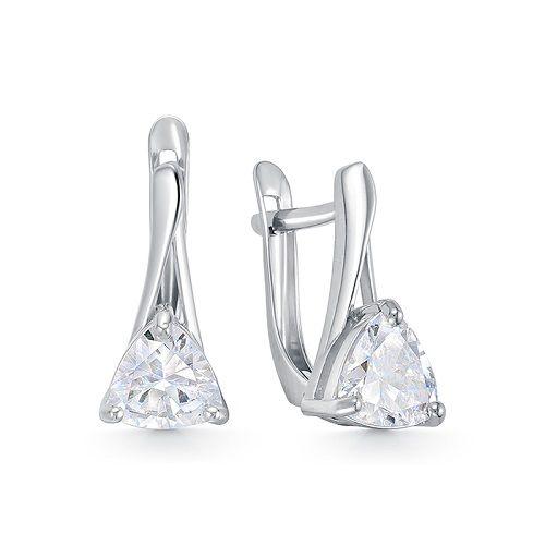 Серьги с английским замком Zlato, серебро 925 проба, вставка фианит (Zlato, Россия) — от 132.76 руб. в сети магазинов DIAMANTE забронировать в магазине Серьги с английским замком Zlato, серебро 925 проба, вставка фианит