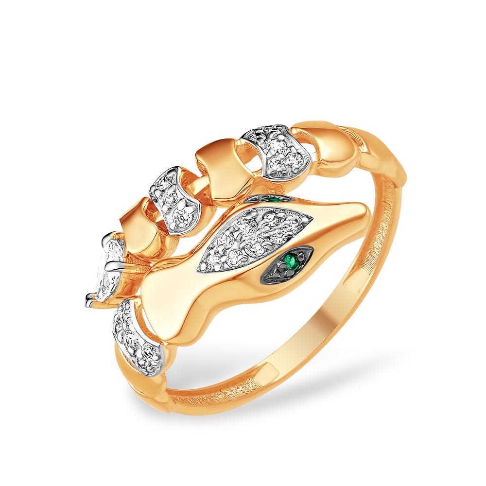 Кольцо декоративное 7 Карат, красное золото 585 проба, вставка фианит (7 Карат, Беларусь) — от 1136.51 руб. в сети магазинов DIAMANTE  забронировать в магазине Кольцо декоративное 7 Карат, красное золото 585 проба, вставка фианит (7 Карат, Беларусь)