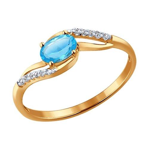 Кольцо декоративное SOKOLOV, красное золото 585 проба, вставка фианит/топаз (SOKOLOV, Россия) — от 746.20 руб. в сети магазинов DIAMANTE забронировать в магазине Кольцо декоративное SOKOLOV, красное золото 585 проба, вставка фианит/топаз