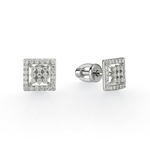 Серьги пусеты BUBLIK JEWELRY, белое серебро 925 проба, вставка фианит (BUBLIK JEWELRY, Россия) — от 85.68 руб. в сети магазинов DIAMANTE забронировать в магазине Серьги пусеты BUBLIK JEWELRY, белое серебро 925 проба, вставка фианит (BUBLIK JEWELRY, Россия)
