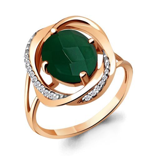 Кольцо декоративное Aquamarine, красное золото 585 проба, вставка агат (Aquamarine, Россия) — от 2381.40 руб. в сети магазинов DIAMANTE забронировать в магазине Кольцо декоративное Aquamarine, красное золото 585 проба, вставка агат (Aquamarine, Россия)