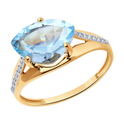 Кольцо декоративное SOKOLOV, красное золото 585 проба, вставка фианит/топаз (SOKOLOV, Россия) — от 1431.24 руб. в сети магазинов DIAMANTE забронировать в магазине Кольцо декоративное SOKOLOV, красное золото 585 проба, вставка фианит/топаз