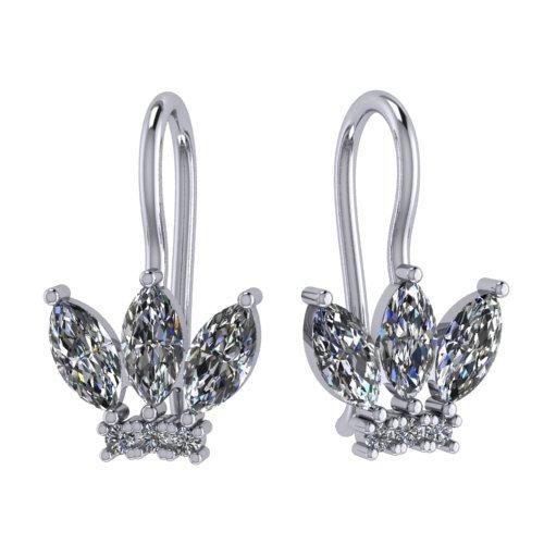 Серьги детские BUBLIK JEWELRY, серебро 925 проба, вставка фианит (BUBLIK JEWELRY, Россия) — от 74.16 руб. в сети магазинов DIAMANTE забронировать в магазине Серьги детские BUBLIK JEWELRY, серебро 925 проба, вставка фианит