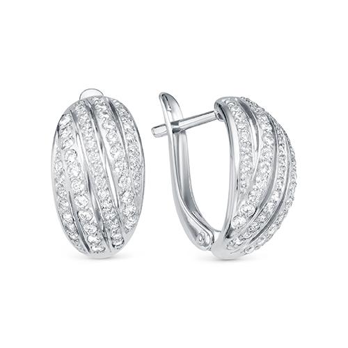 Серьги с английским замком Zlato, серебро 925 проба, вставка фианит (Zlato, Россия) — от 220.49 руб. в сети магазинов DIAMANTE забронировать в магазине Серьги с английским замком Zlato, серебро 925 проба, вставка фианит