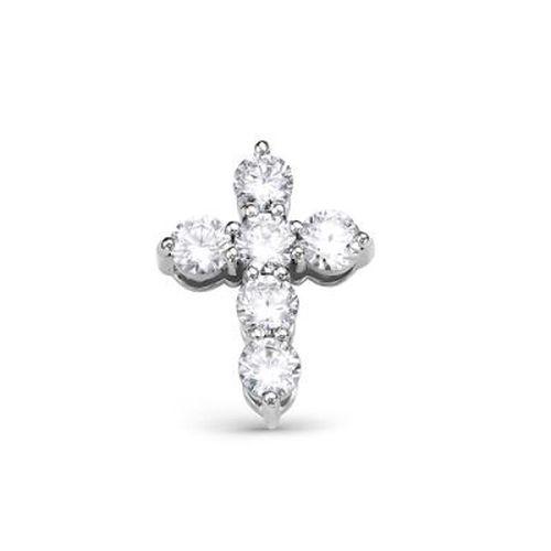 Подвеска крестик RoseGrace, белое золото 585 проба, вставка бриллиант (RoseGrace, Россия) — от 3724.10 руб. в сети магазинов DIAMANTE забронировать в магазине Подвеска крестик RoseGrace, белое золото 585 проба, вставка бриллиант (RoseGrace, Россия)