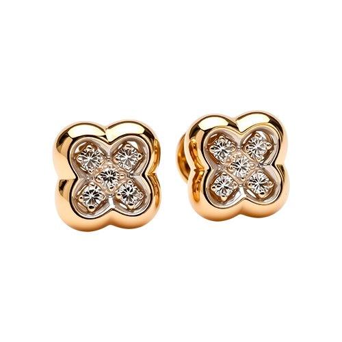 Серьги пусеты Ювелирное подворье, красное золото 585 проба, вставка бриллиант (Ювелирное подворье, Россия) — от 1594.52 руб. в сети магазинов DIAMANTE забронировать в магазине Серьги пусеты Ювелирное подворье, красное золото 585 проба, вставка бриллиант