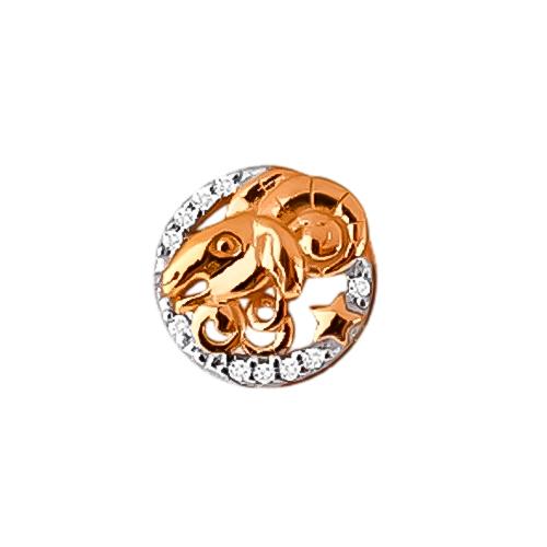 Подвеска знак зодиака Aquamarine, красное золото 585 проба, вставка фианит (Aquamarine, Россия) — от 630.71 руб. в сети магазинов DIAMANTE забронировать в магазине Подвеска знак зодиака Aquamarine, красное золото 585 проба, вставка фианит (Aquamarine, Россия)