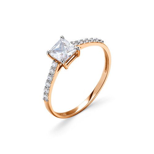 Кольцо помолвочное BUBLIK JEWELRY, красное золото 585 проба, вставка фианит (BUBLIK JEWELRY, Россия) — от 864.50 руб. в сети магазинов DIAMANTE забронировать в магазине Кольцо помолвочное BUBLIK JEWELRY, красное золото 585 проба, вставка фианит (BUBLIK JEWELRY, Россия)