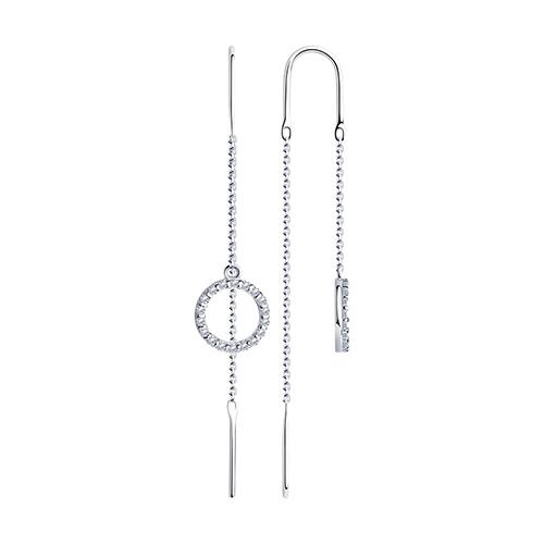 Серьги-цепочки Diamant, серебро 925 проба, вставка фианит (Diamant, Россия) — от 95.65 руб. в сети магазинов DIAMANTE забронировать в магазине Серьги-цепочки Diamant, серебро 925 проба, вставка фианит (Diamant, Россия)