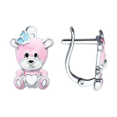 Серьги детские SOKOLOV, серебро 925 проба, вставка эмаль (SOKOLOV, Россия) — от 160.97 руб. в сети магазинов DIAMANTE забронировать в магазине Серьги детские SOKOLOV, серебро 925 проба, вставка эмаль