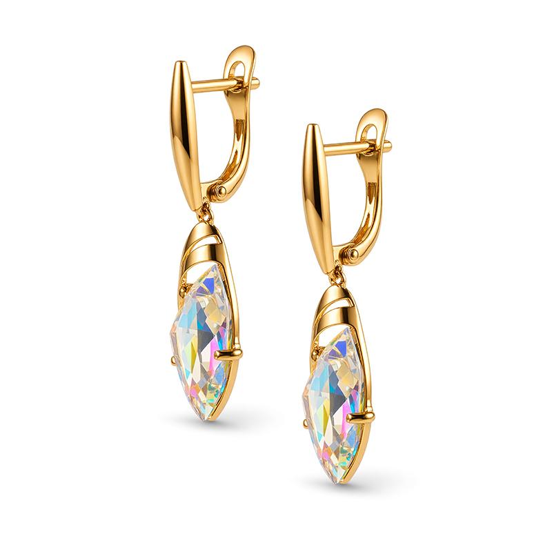 Серьги длинные GRANAT JEWELRY, красное золото 585 проба, вставка кварц (GRANAT JEWELRY, Россия) — от 2128.00 руб. в сети магазинов DIAMANTE забронировать в магазине Серьги длинные GRANAT JEWELRY, красное золото 585 проба, вставка кварц (GRANAT JEWELRY, Россия)