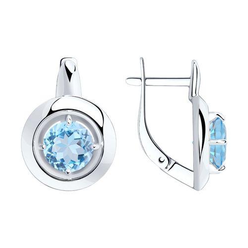 Серьги с английским замком Diamant, серебро 925 проба, вставка топаз (Diamant, Россия) — от 202.96 руб. в сети магазинов DIAMANTE забронировать в магазине Серьги с английским замком Diamant, серебро 925 проба, вставка топаз (Diamant, Россия)