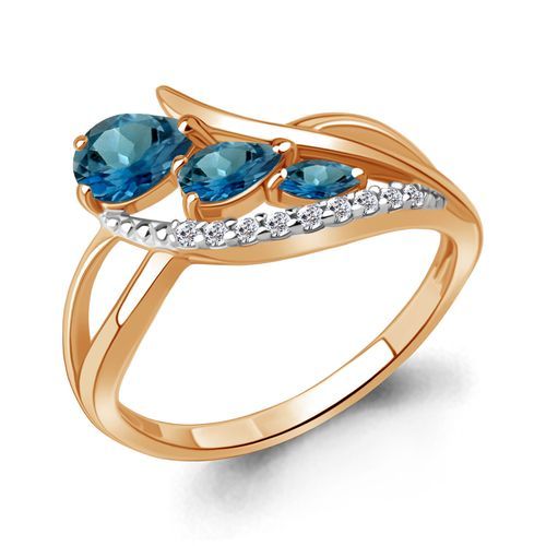 Кольцо декоративное Aquamarine, красное золото 585 проба, вставка фианит (Aquamarine, Россия) — от 1734.60 руб. в сети магазинов DIAMANTE забронировать в магазине Кольцо декоративное Aquamarine, красное золото 585 проба, вставка фианит (Aquamarine, Россия)