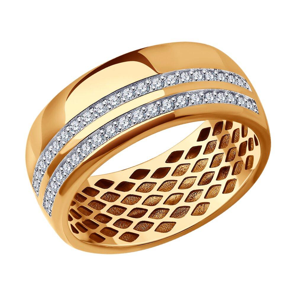 Кольцо декоративное SOKOLOV, красное золото 585 проба, вставка фианит (SOKOLOV, Россия) — от 1711.27 руб. в сети магазинов DIAMANTE забронировать в магазине Кольцо декоративное SOKOLOV, красное золото 585 проба, вставка фианит (SOKOLOV, Россия)