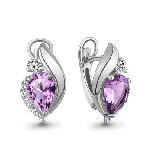 Серьги с английским замком Aquamarine, серебро 925 проба, вставка фианит (Aquamarine, Россия) — от 231.25 руб. в сети магазинов DIAMANTE забронировать в магазине Серьги с английским замком Aquamarine, серебро 925 проба, вставка фианит