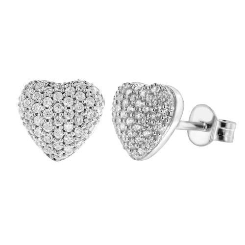 Серьги пусеты, серебро 925 проба, вставка фианит (Турция) — от 90.44 руб. в сети магазинов DIAMANTE забронировать в магазине Серьги пусеты, серебро 925 проба, вставка фианит