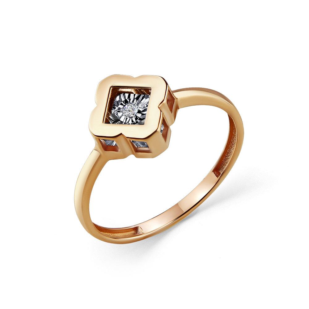 Кольцо декоративное Grigoriev, красное золото 585 проба, вставка бриллиант (Grigoriev, Россия) — от 1906.76 руб. в сети магазинов DIAMANTE  забронировать в магазине Кольцо декоративное Grigoriev, красное золото 585 проба, вставка бриллиант