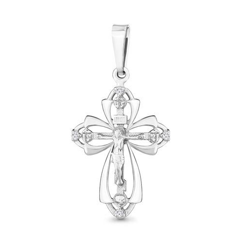 Подвеска крестик Aquamarine, серебро 925 проба, вставка фианит (Aquamarine, Россия) — от 81.23 руб. в сети магазинов DIAMANTE забронировать в магазине Подвеска крестик Aquamarine, серебро 925 проба, вставка фианит (Aquamarine, Россия)