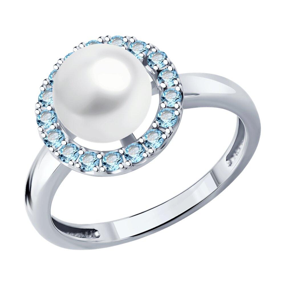 Кольцо декоративное Diamant, белое золото 585 проба, вставка жемчуг/топаз (Diamant, Россия) — от 1728.54 руб. в сети магазинов DIAMANTE забронировать в магазине Кольцо декоративное Diamant, белое золото 585 проба, вставка жемчуг/топаз