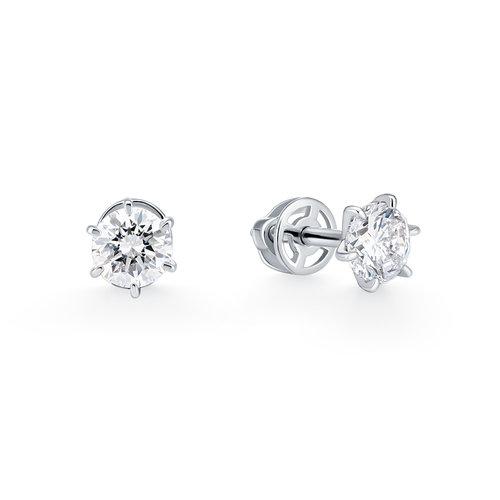Серьги пусеты BUBLIK JEWELRY, белое золото 585 проба, вставка бриллиант (BUBLIK JEWELRY, Россия) — от 4609.18 руб. в сети магазинов DIAMANTE забронировать в магазине Серьги пусеты BUBLIK JEWELRY, белое золото 585 проба, вставка бриллиант