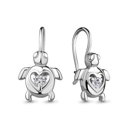 Серьги детские Aquamarine, серебро 925 проба, вставка фианит (Aquamarine, Россия) — от 88.56 руб. в сети магазинов DIAMANTE забронировать в магазине Серьги детские Aquamarine, серебро 925 проба, вставка фианит