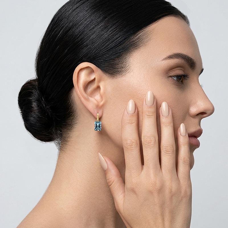 Серьги с английским замком GRANAT JEWELRY, красное золото 585 проба, вставка топаз (GRANAT JEWELRY, Россия) — от 2653.35 руб. в сети магазинов DIAMANTE забронировать в магазине Серьги с английским замком GRANAT JEWELRY, красное золото 585 проба, вставка топаз (GRANAT JEWELRY, Россия)