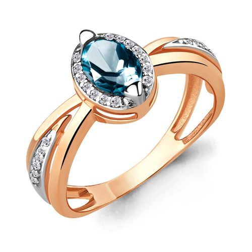 Кольцо декоративное Aquamarine, красное золото 585 проба, вставка фианит (Aquamarine, Россия) — от 1947.75 руб. в сети магазинов DIAMANTE забронировать в магазине Кольцо декоративное Aquamarine, красное золото 585 проба, вставка фианит (Aquamarine, Россия)