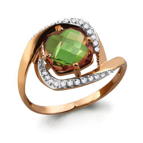 Кольцо декоративное Aquamarine, красное золото 585 проба, вставка султанит (Aquamarine, Россия) — от 1874.25 руб. в сети магазинов DIAMANTE забронировать в магазине Кольцо декоративное Aquamarine, красное золото 585 проба, вставка султанит (Aquamarine, Россия)
