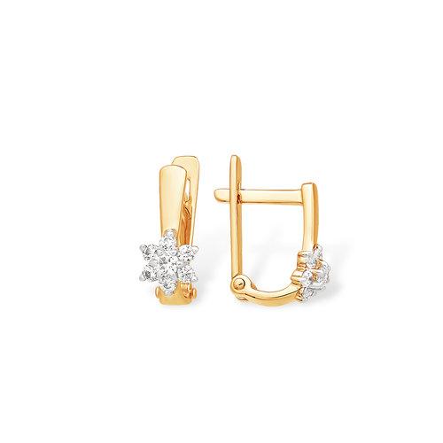 Серьги детские 7 Карат, красное золото 585 проба, вставка фианит (7 Карат, Беларусь) — от 608.72 руб. в сети магазинов DIAMANTE забронировать в магазине Серьги детские 7 Карат, красное золото 585 проба, вставка фианит (7 Карат, Беларусь)